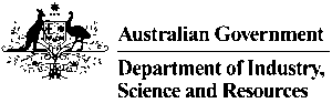 Logo of the Australian Government Department of Industry, Science and Resources